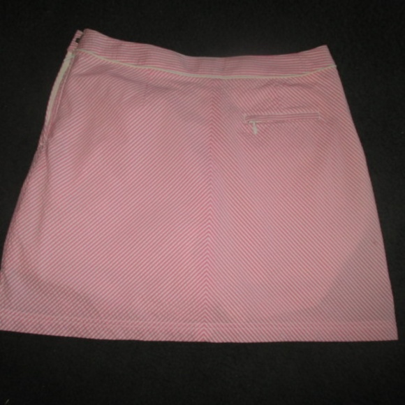 Greg Norman Seersucker Pink Golf Skort Skirt VTG - Picture 4 of 8